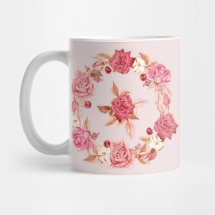 Roses wreath composition Mug